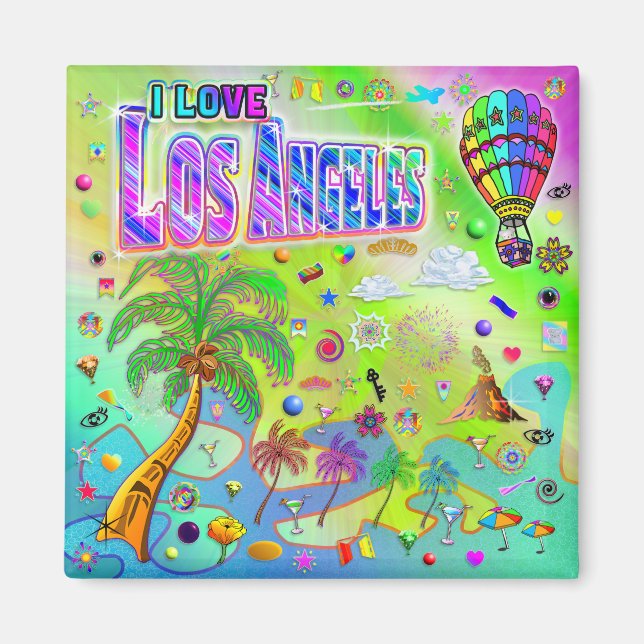 Jag ÄLSKAR Los Angeles Tidlös Melodi Magnet (Framsidan)