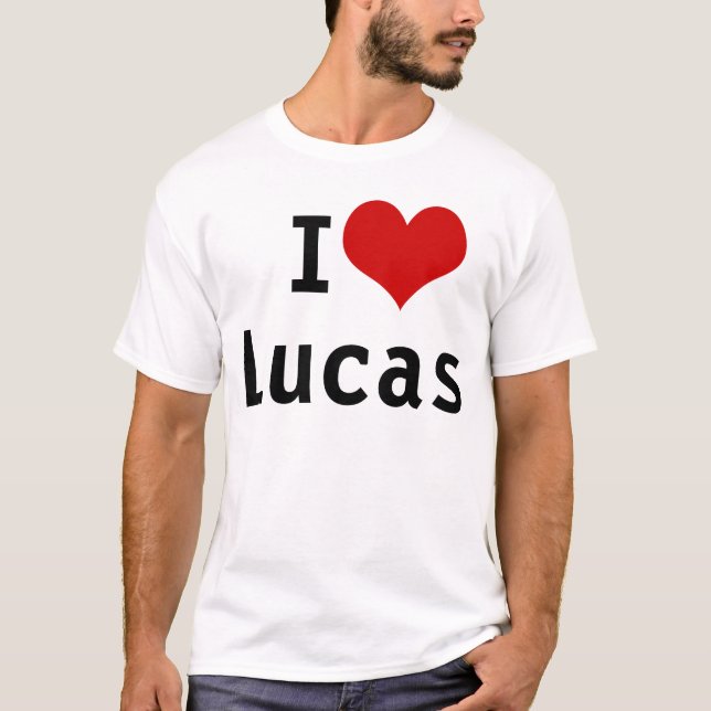 Jag älskar Lucas Tröja (Framsida)