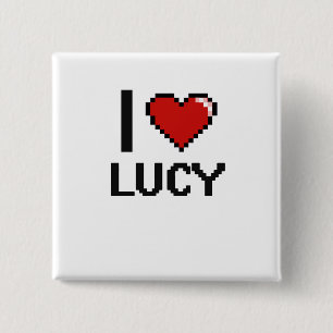 Jag älskar Lucy Digital den Retro designen Knapp