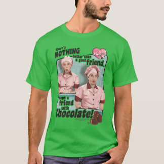 Jag älskar Lucy Vänner och Choklad retro T Shirt
