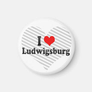 Jag älskar Ludwigsburg, Tyskland Magnet