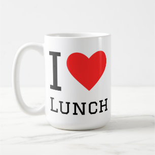 Jag älskar lunch kaffemugg