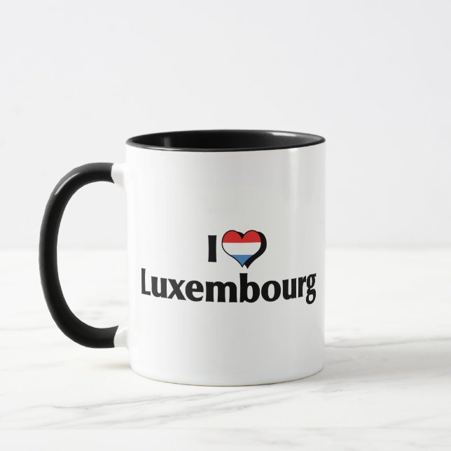 Jag älskar Luxemburgs flagga Mugg (Vänster)
