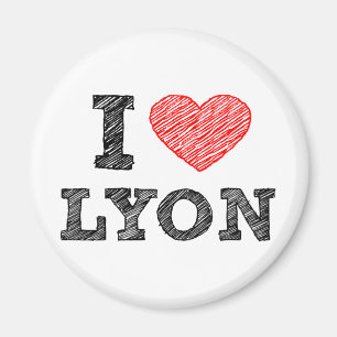 Jag älskar Lyon Magnet