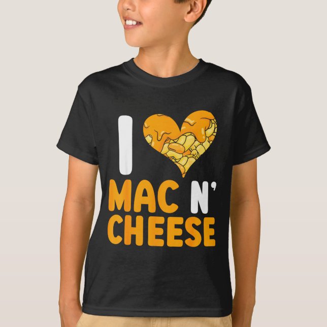 Jag älskar Mac N' Cheese Rolig Mac Och Ost  T Shirt (Framsida)