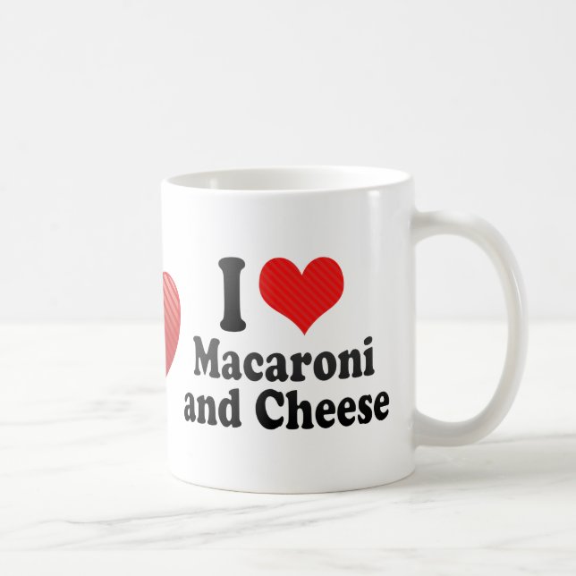 Jag älskar Macaroni+och ost Kaffemugg (Höger)