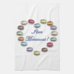 Jag älskar Macaroonshandduken Kökshandduk