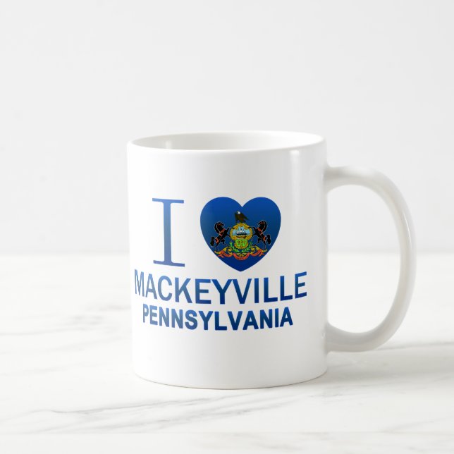 Jag älskar Mackeyville, PA Kaffemugg (Höger)