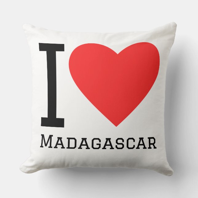 Jag älskar Madagaskar  Kudde (Framsida)