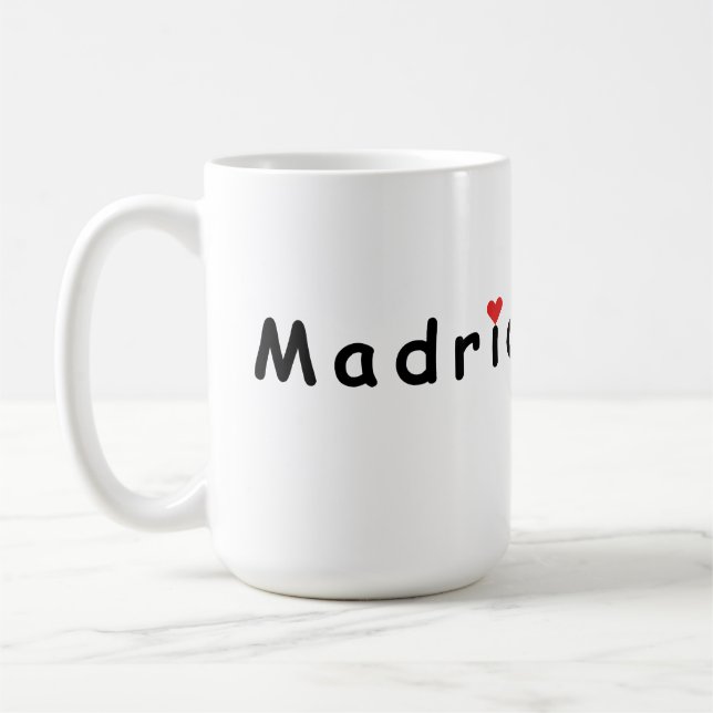 Jag älskar Madrid Kaffemugg (Vänster)