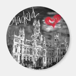 Jag älskar Madrid Magnet