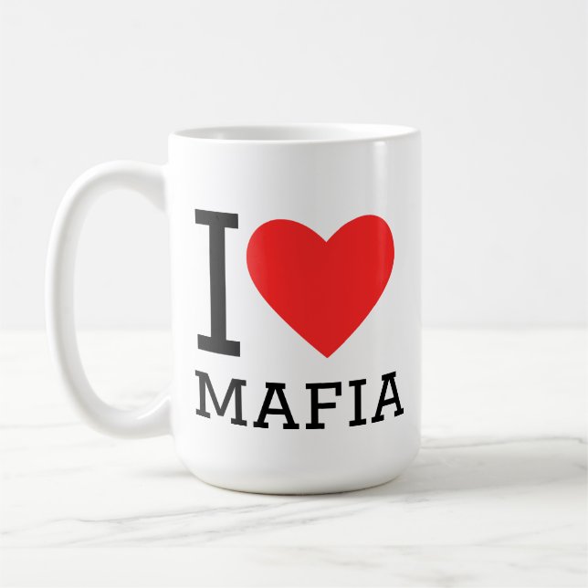 Jag älskar maffia kaffemugg (Vänster)