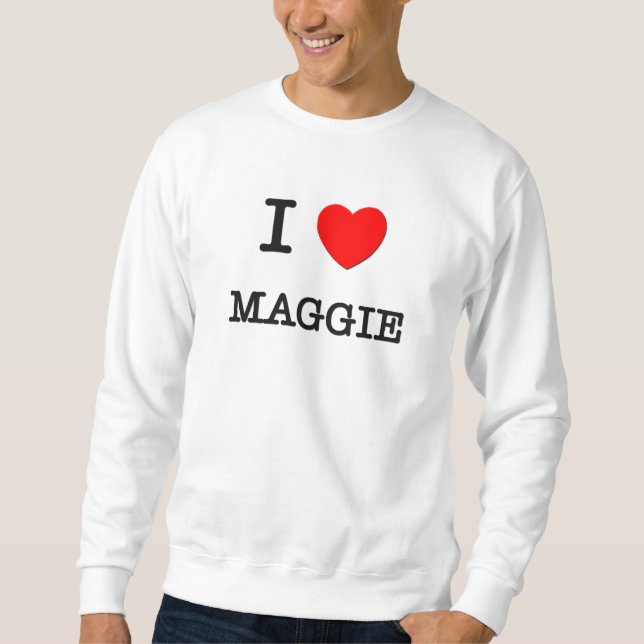 Jag älskar Maggie Långärmad Tröja (Framsida)
