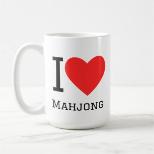 Jag älskar mahjong kaffemugg