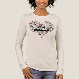 Jag älskar Mahjong Long Sleeve T-Shirt