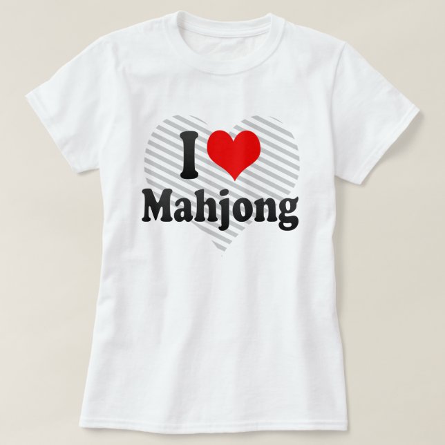 Jag älskar Mahjong T Shirt (Design framsida)