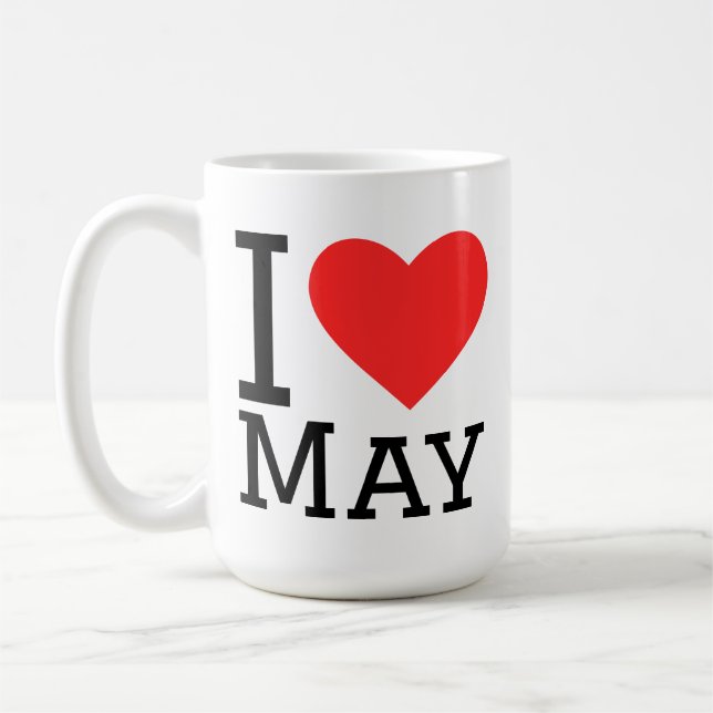 Jag älskar maj kaffemugg (Vänster)