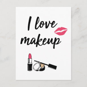 Jag älskar Makeup Vykort