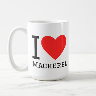 Jag älskar makrill kaffemugg