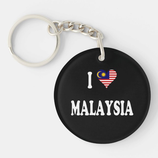 Jag älskar Malaysia, hjärtformad flagga, (Framsidan)