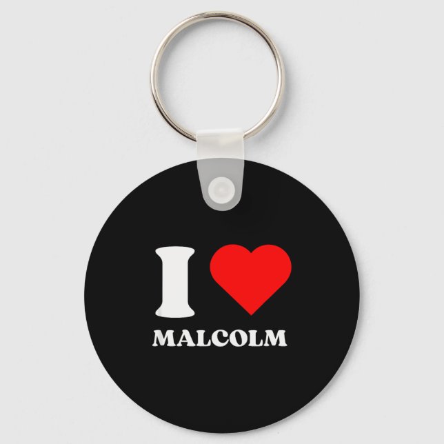 Jag älskar Malcolm jag älskar Malcolm Namn Y2k All Nyckelring (Framsida)