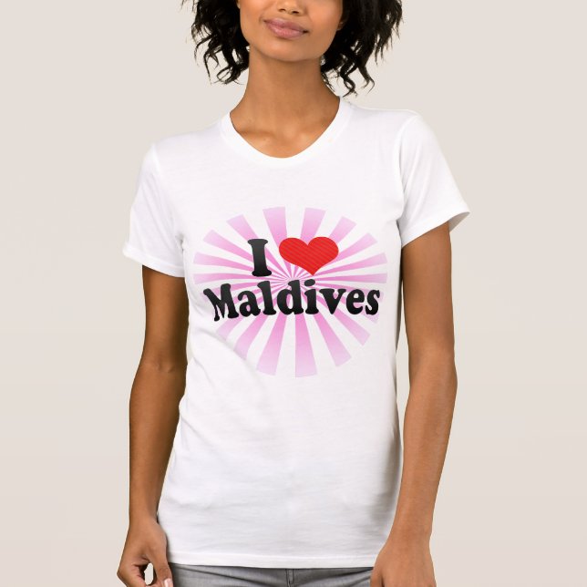 Jag älskar Maldiverna Tee Shirt (Framsida)