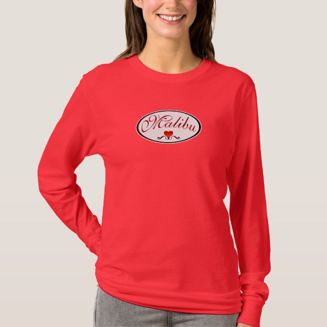 Jag älskar Malibu mode Tee Shirt (Framsida)