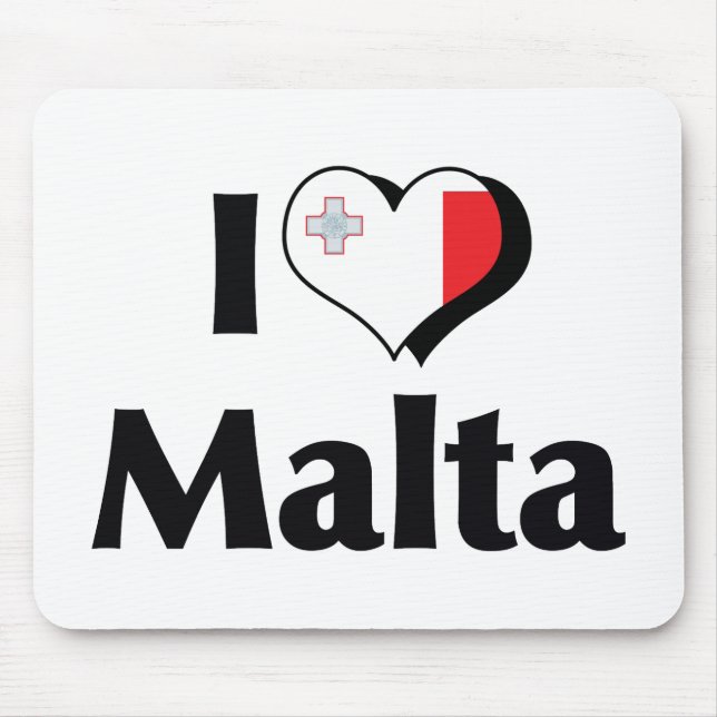Jag älskar Malta Flagga Musmatta (Framsidan)