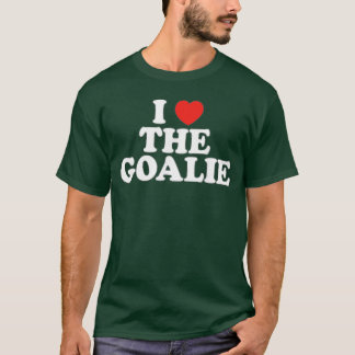 Jag älskar målvaktens hjärta fotboll hockey sport t shirt