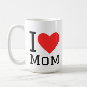 Jag älskar mamma fyrkantig dekal kaffemugg