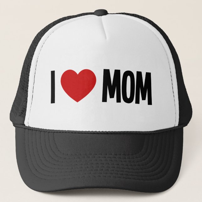 Jag älskar mamma ❤️ Jag älskar Trucker Hatt Keps (Framsida)