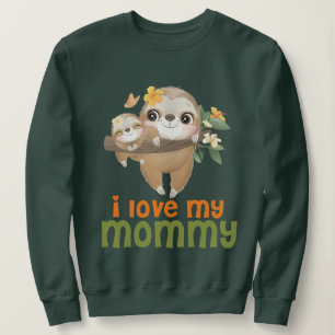 Jag älskar mamma och baby dovendykar som hänger på t shirt