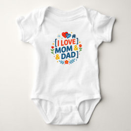 Jag älskar mamma och pappa (graviditetspresent för t shirt