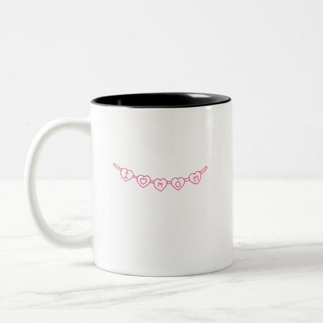 ”Jag älskar mamma” presentmugg – enkel och elegant Två-Tonad Mugg (Vänster)