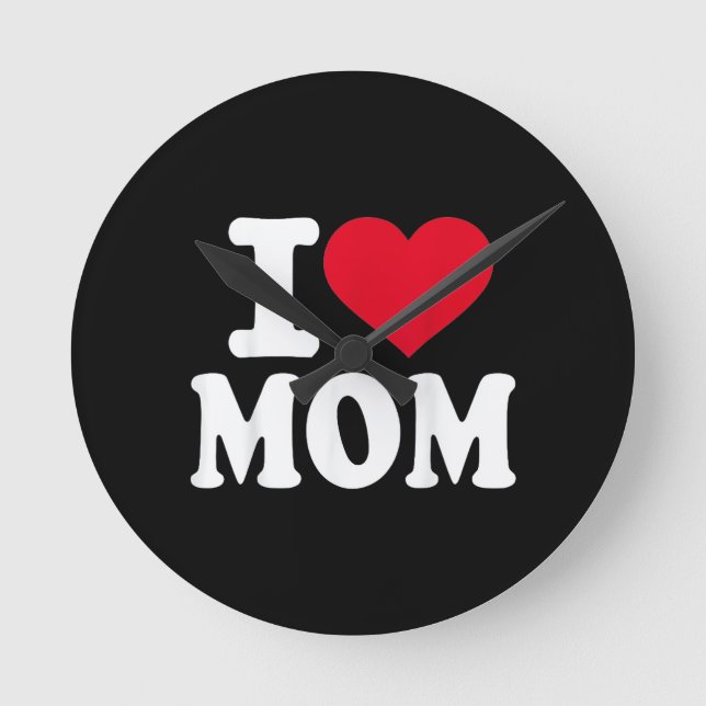 Jag älskar mamma rund klocka (Framsida)