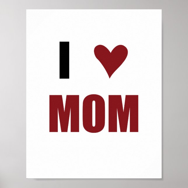 Jag älskar mamma (standard storlek på bildram) poster (Framsidan)