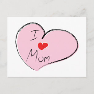 Jag älskar mamma vykort