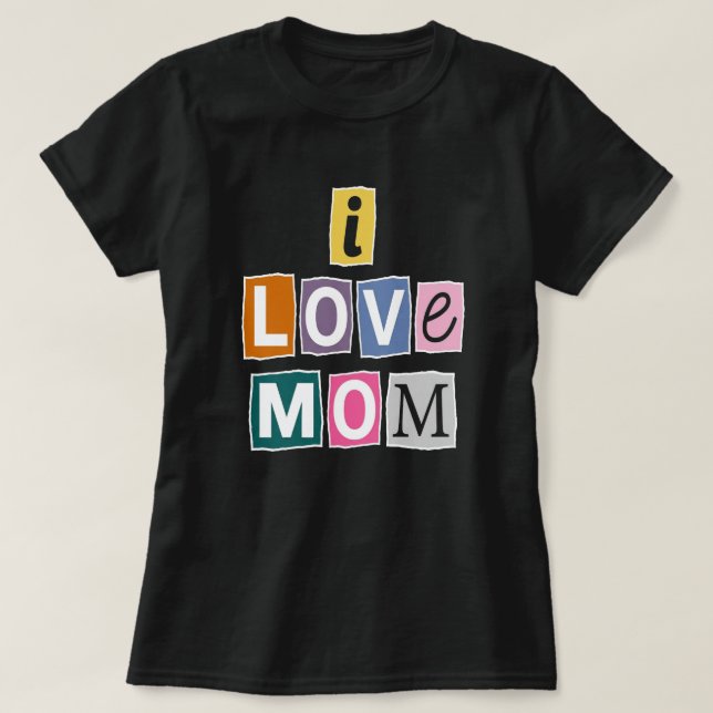 Jag älskar mamman Lösepengar Notis Tidskrift Urkli T Shirt (Design framsida)
