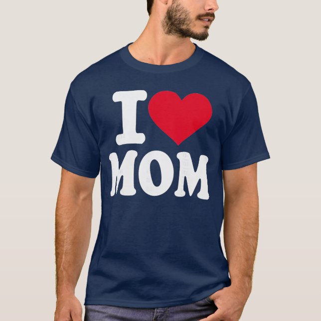 Jag älskar mammas vän t shirt (Framsida)
