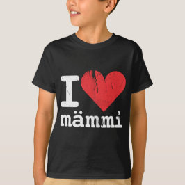 Jag älskar Mämmi Barn Mörk T-shirt