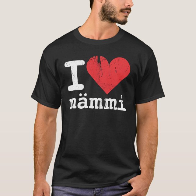 Jag älskar Mämmi Basic Mörk T-shirt (Framsida)
