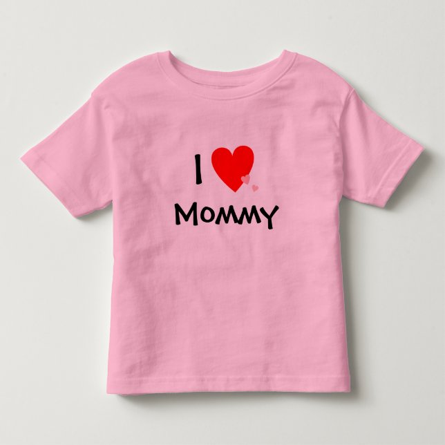 Jag älskar mammor (för hjärta) tee (Framsida)