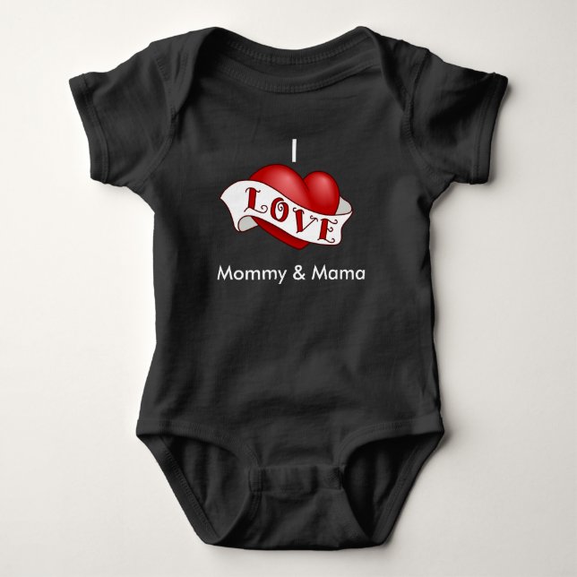 Jag älskar mammor och Momma Tee Shirt (Framsida)