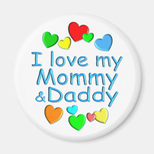 Jag älskar mammor & pappa magnet