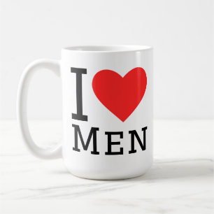 Jag älskar män kaffemugg