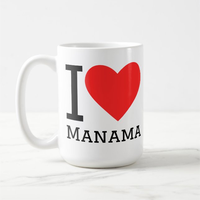 Jag älskar manama kaffemugg (Vänster)