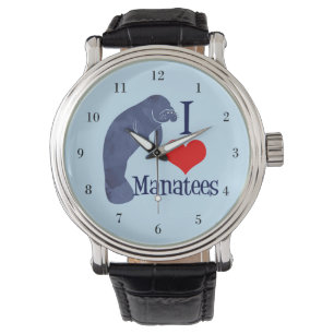 Jag älskar Manatees Armbandsur