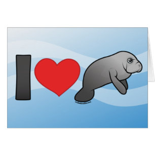 Jag älskar Manatees Hälsningskort