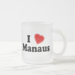 Jag älskar Manaus Frostad Glasmugg
