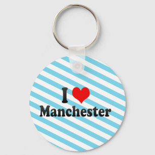 Jag älskar Manchester, United Kingdom Nyckelring